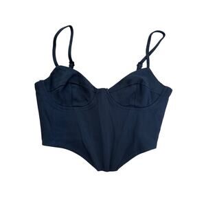 All the Ways - Boned Bustier Corset Top in Black
